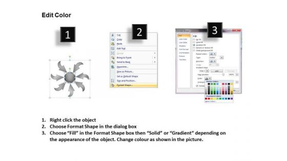 Arrows Converging Towards Single Task Process Circular Flow Network PowerPoint Templates