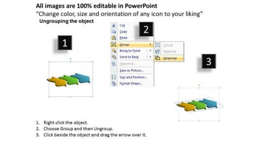 Arrows Describing 3 Methods Sequential Manner Electrical Circuit Design PowerPoint Templates