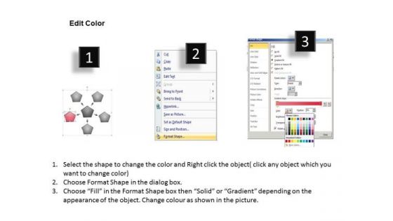 Arrows Diverging Actions Flow Diagram 5 Stages Ppt Cycle Chart PowerPoint Templates