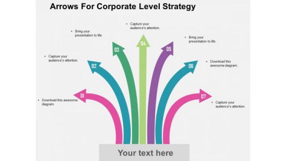 Arrows For Corporate Level Strategy PowerPoint Template Arrows For Corporate Level Strategy PowerPoint Template