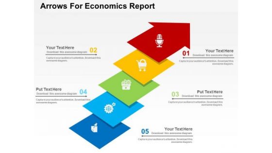 Arrows For Economics Report PowerPoint Template