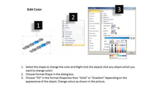 Arrows For PowerPoint 4 Stages Improved State Transition Templates