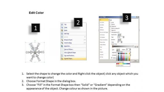 Arrows For Process To Carried Out Circular Flow Layout Chart PowerPoint Templates