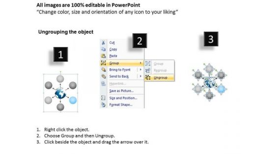 Arrows Graphical View Of Different Aspects Arrow Circular Network PowerPoint Templates