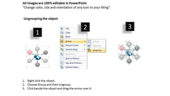 Arrows Graphical View Of Different Aspects Circlar Charts And Diagrams PowerPoint Templates