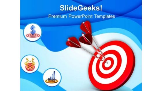 Arrows Hit The Target PowerPoint Templates Ppt Backgrounds For Slides 0813