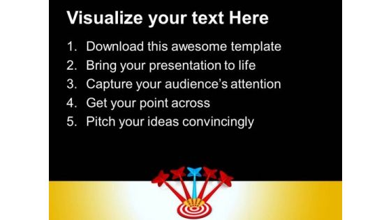 Arrows On Dart Targets PowerPoint Templates And PowerPoint Themes 0712