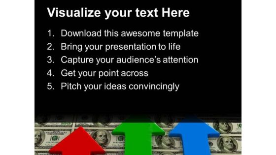 Arrows Over Dollar Money PowerPoint Templates And PowerPoint Themes 1112