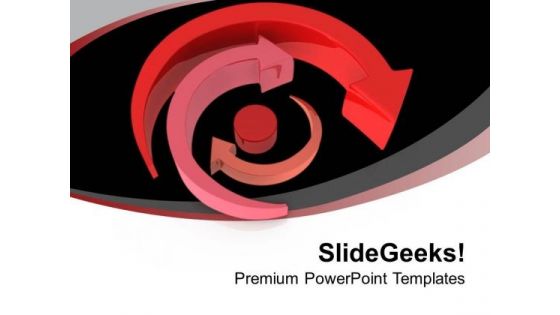 Arrows Pointing A Center Point PowerPoint Templates Ppt Backgrounds For Slides 0713