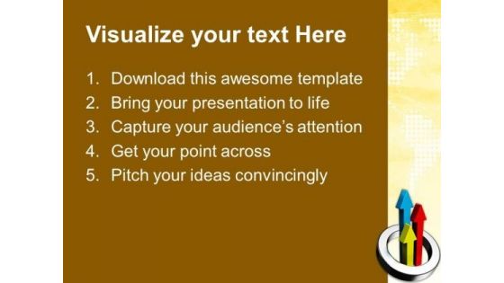 Arrows Pointing High Target Success PowerPoint Templates Ppt Backgrounds For Slides 0313