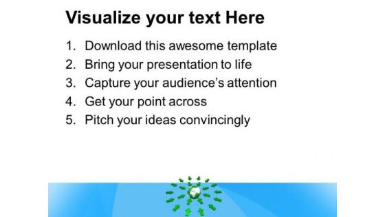 Arrows Pointing To Globe PowerPoint Templates And PowerPoint Themes 1012
