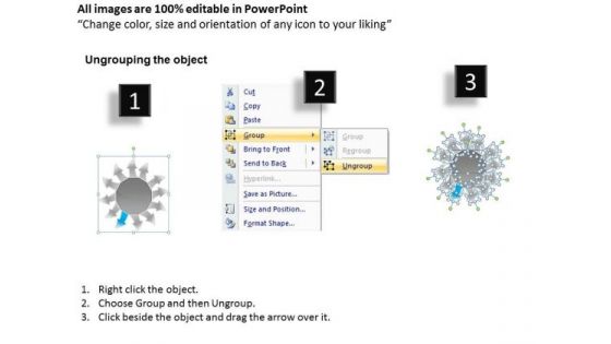 Arrows Pointing To Good Business Ideas Circular Flow Layout Diagrams PowerPoint Slides