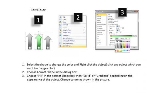 Arrows PowerPoint The Marketing Process Templates Backgrounds For Slide