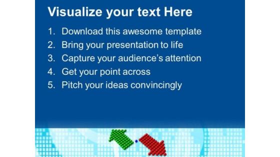 Arrows Showing The Two Ways PowerPoint Templates Ppt Backgrounds For Slides 0213