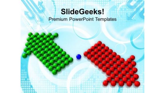 Arrows Showing The Two Ways PowerPoint Templates Ppt Backgrounds For Slides 0213
