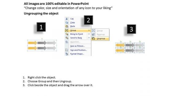 Arrows Stages Continual Process PowerPoint Templates