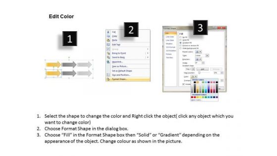 Arrows Stages Continual Process PowerPoint Templates