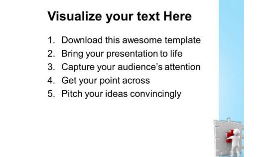 Assemble The Puzzle For Success PowerPoint Templates Ppt Backgrounds For Slides 0613