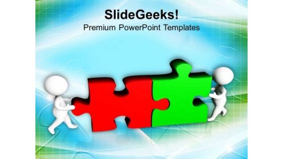 Assembling Of Puzzle Pieces Business Solution PowerPoint Templates Ppt Backgrounds For Slides 0813