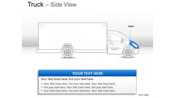 Astro Blue Truck Side View PowerPoint Slides And Ppt Diagram Templates