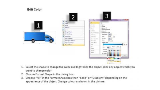 Astro Blue Truck Side View PowerPoint Slides And Ppt Diagram Templates