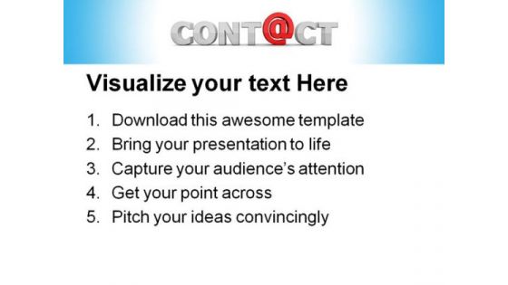 At Contact Communication PowerPoint Templates And PowerPoint Backgrounds 0211