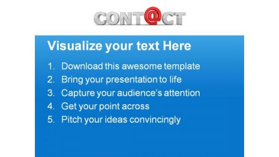 At Contact Communication PowerPoint Templates And PowerPoint Backgrounds 0211