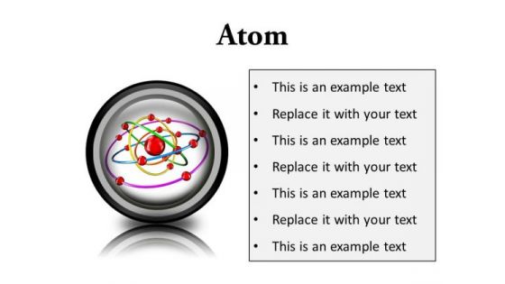 Atom Science PowerPoint Presentation Slides Cc