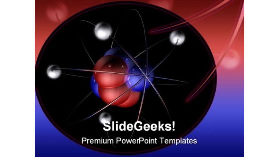 Atom Science PowerPoint Template 0610