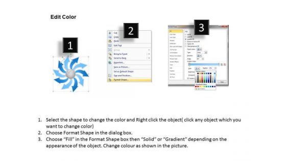 Attached Circular 8 Stages In Continuous Manner Cycle Flow Diagram PowerPoint Slides