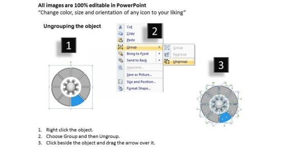 Attached Circular 8 Stages In Continuous Manner Cycle Process PowerPoint Templates