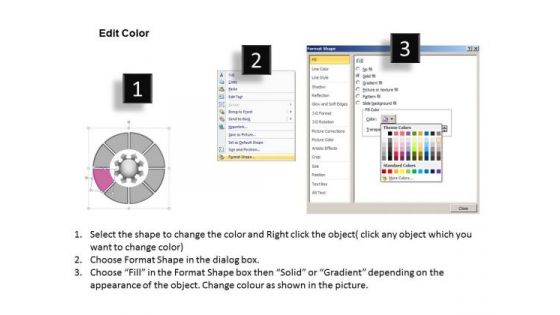 Attached Circular 8 Stages In Continuous Manner Ppt Cycle Process PowerPoint Templates