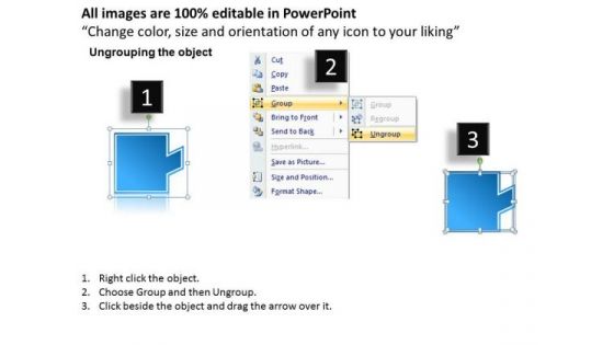 Attached Puzzles In Horizontal Line 10 Stages Vision Flow Charts PowerPoint Slides