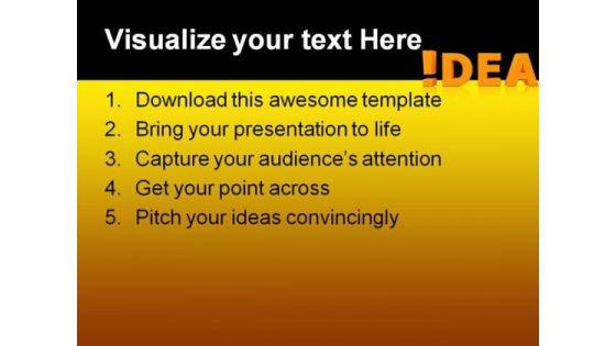 Attention Idea Business PowerPoint Themes And PowerPoint Slides 0211