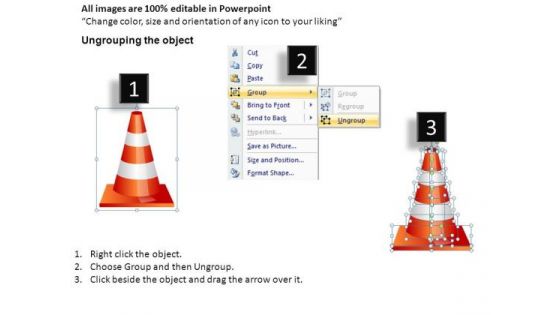 Attention Traffic Cones PowerPoint Slides And Ppt Diagram Templates