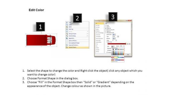 Attraction Red Truck Top View PowerPoint Slides And Ppt Diagram Templates