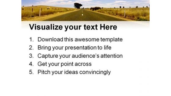 Australian Road Travel PowerPoint Templates And PowerPoint Backgrounds 0811