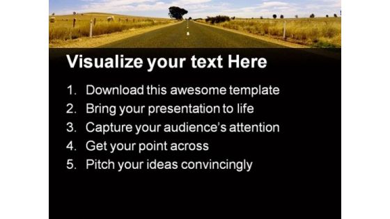 Australian Road Travel PowerPoint Themes And PowerPoint Slides 0811