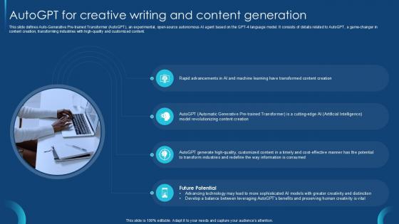 AutoGPT For Creative Writing And Content Self Guided GPT 4 PPT Example CHATGPT SS V