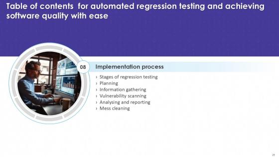 Automated Regression Testing and AchievingSoftware Quality with Ease PPT Sample