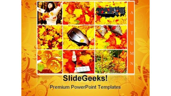 Autumn Collage Nature PowerPoint Template 1010
