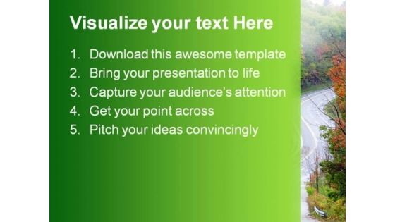 Autumn Drive Nature PowerPoint Templates And PowerPoint Backgrounds 0411