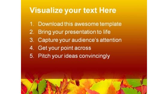 Autumn Frame Beauty PowerPoint Template 1010