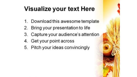 Autumn Leaves02 Nature PowerPoint Template 1010