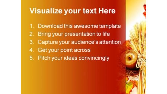 Autumn Leaves02 Nature PowerPoint Template 1010