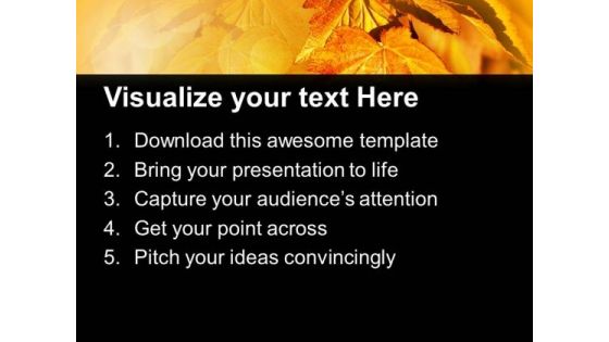 Autumn Leaves Background Beauty PowerPoint Templates Ppt Backgrounds For Slides 0213