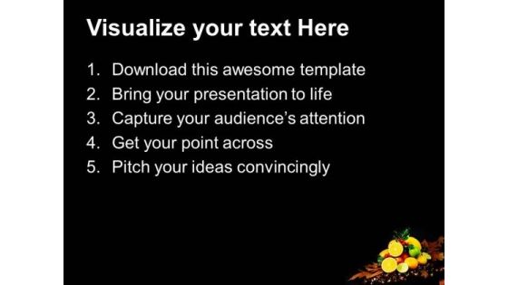 Autumn Leaves With Fruits Nature PowerPoint Templates And PowerPoint Themes 0512