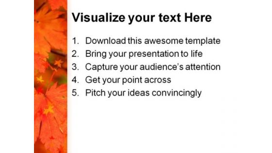 Autumn Maple Leaves Nature PowerPoint Themes And PowerPoint Slides 0511