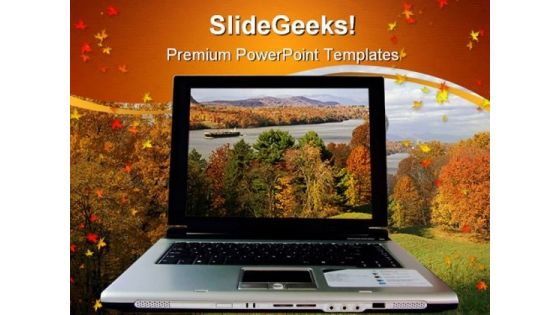 Autumn Nature Computer PowerPoint Background And Template 1210