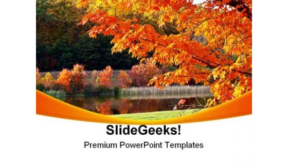 Autumn Park Nature PowerPoint Template 1010